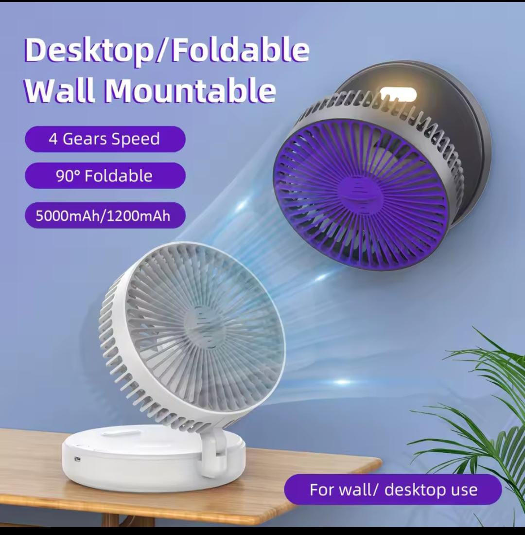 Foldable Rechargeable Fan Wall Mounted Fan Ceiling