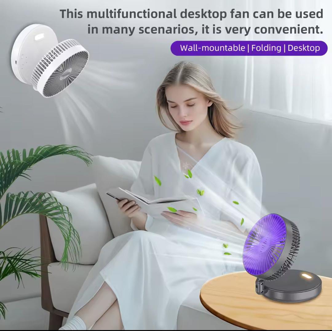 Foldable Rechargeable Fan Wall Mounted Fan Ceiling