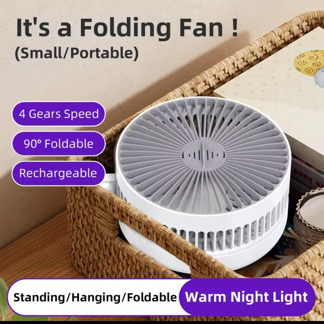 Foldable Rechargeable Fan Wall Mounted Fan Ceiling