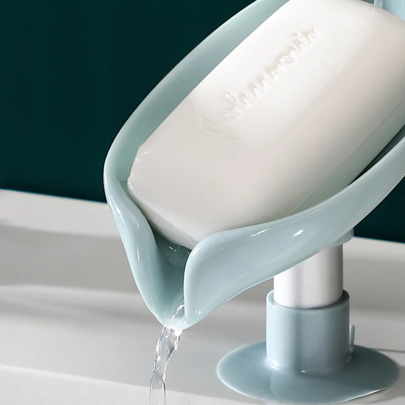 Leaf Shape Soap Box Drain Soap Holder Box Bathroom Accessories Toilet