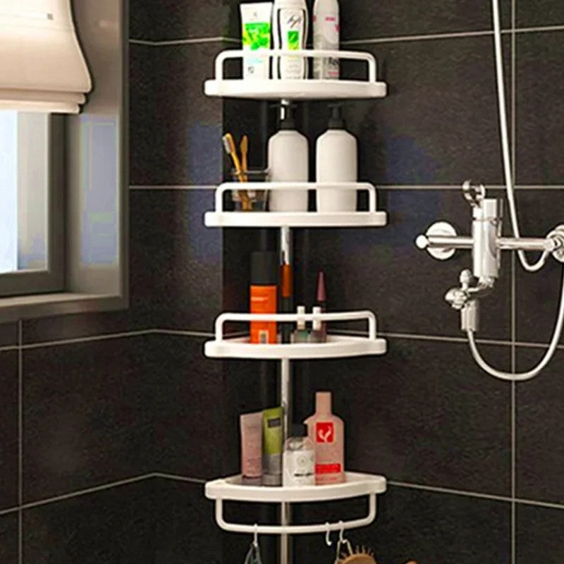 Bathroom Corner Shower Caddy Tension Pole Storage Rack