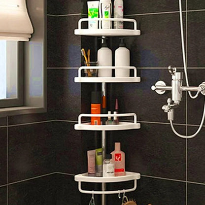 Bathroom Corner Shower Caddy Tension Pole Storage Rack