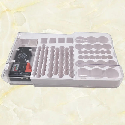 Battery Storage Organiser Holder with Tester Holds 93 Batteries Battery Caddy Rack