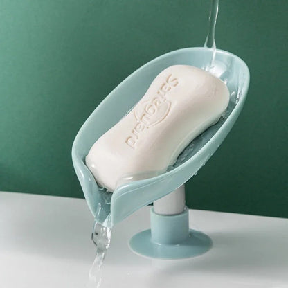 Leaf Shape Soap Holder Drain Soap Box Holder Bathroom
