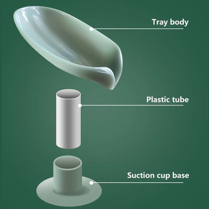 Leaf Shape Soap Box Drain Soap Holder Box Bathroom Accessories Toilet