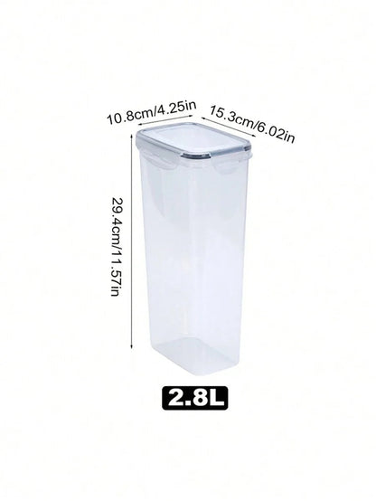 1/3/5/7pcs Food Storage Jars Reusable Plastic Food Sealed Jars