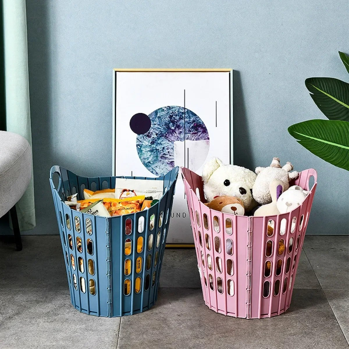 Modern Foldable Laundry Hamper High-capacity Portable Dirty Clothes Organizer Durable Laundry Basket