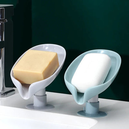 Leaf Shape Soap Holder Drain Soap Box Holder Bathroom