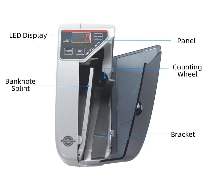 V30 with UV Light Portable  Mini Handy Bill Cash Note Counting Machine