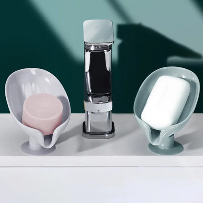 Leaf Shape Soap Holder Drain Soap Box Holder Bathroom
