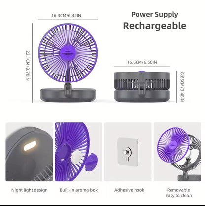 Foldable Rechargeable Fan Wall Mounted Fan Ceiling
