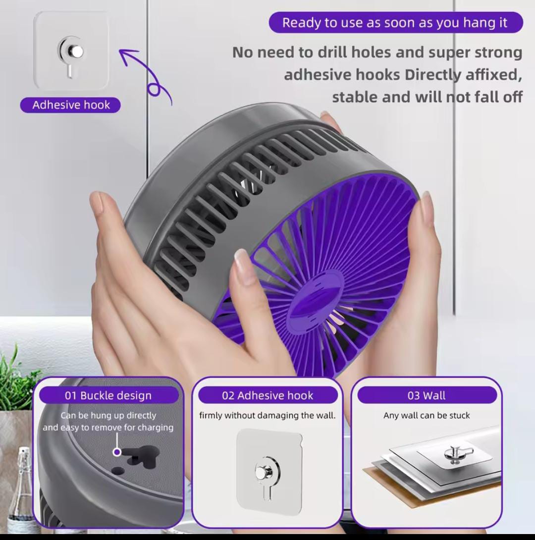Foldable Rechargeable Fan Wall Mounted Fan Ceiling